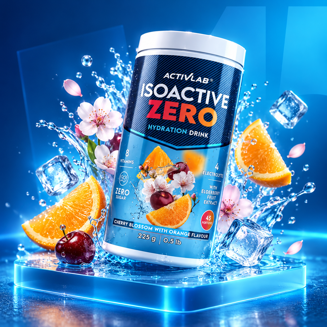 Activlab Isoactive Zero апельсин-вишня з льодом, фруктами і водою